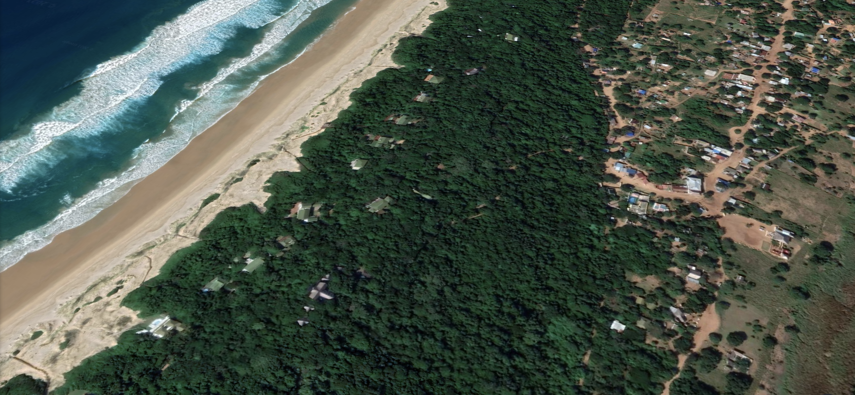 Google Earth screenshot of Kangela Estate in Ponta Malongane