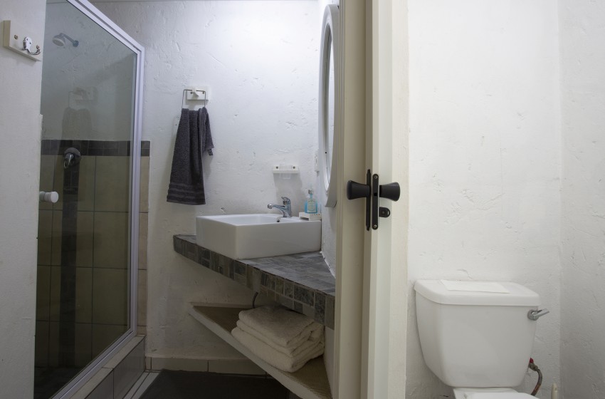 Bathroom with shower at Baleia Azul 16 in Ponta Mamoli