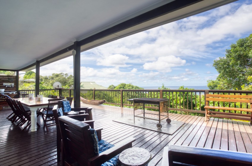 Deck with view at Campismo Ninho 40 in Ponta Malongane
