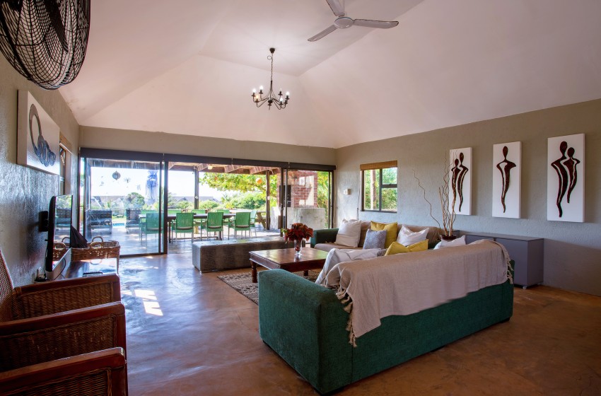 full view of living area at Baleia Azul 15 in Ponta Mamoli