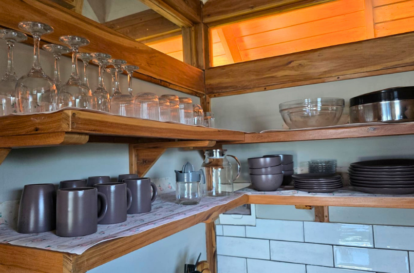 kitchen at Makana 3A chalet in Ponta Mamoli