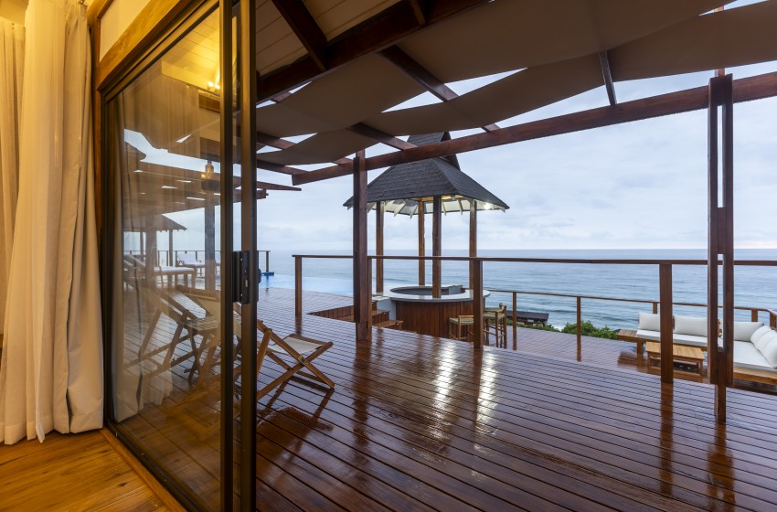sea view from the lounge at Aloha 8 in Ponta Mamoli
