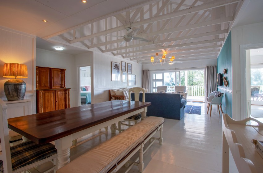 interior seating area at Casa Branca in Ponta do Ouro